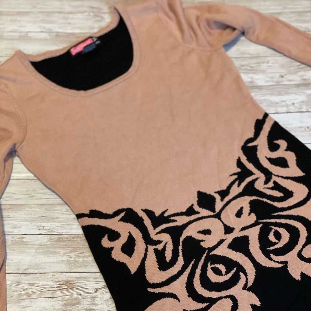 Tight fitting sweater dress